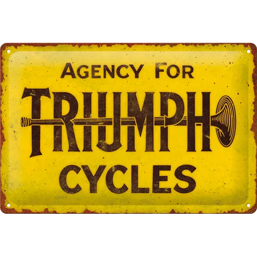 nostalgic-art-triumph-agency-for-cycles-targa-in-metallo-20x30-cm-2 image 1