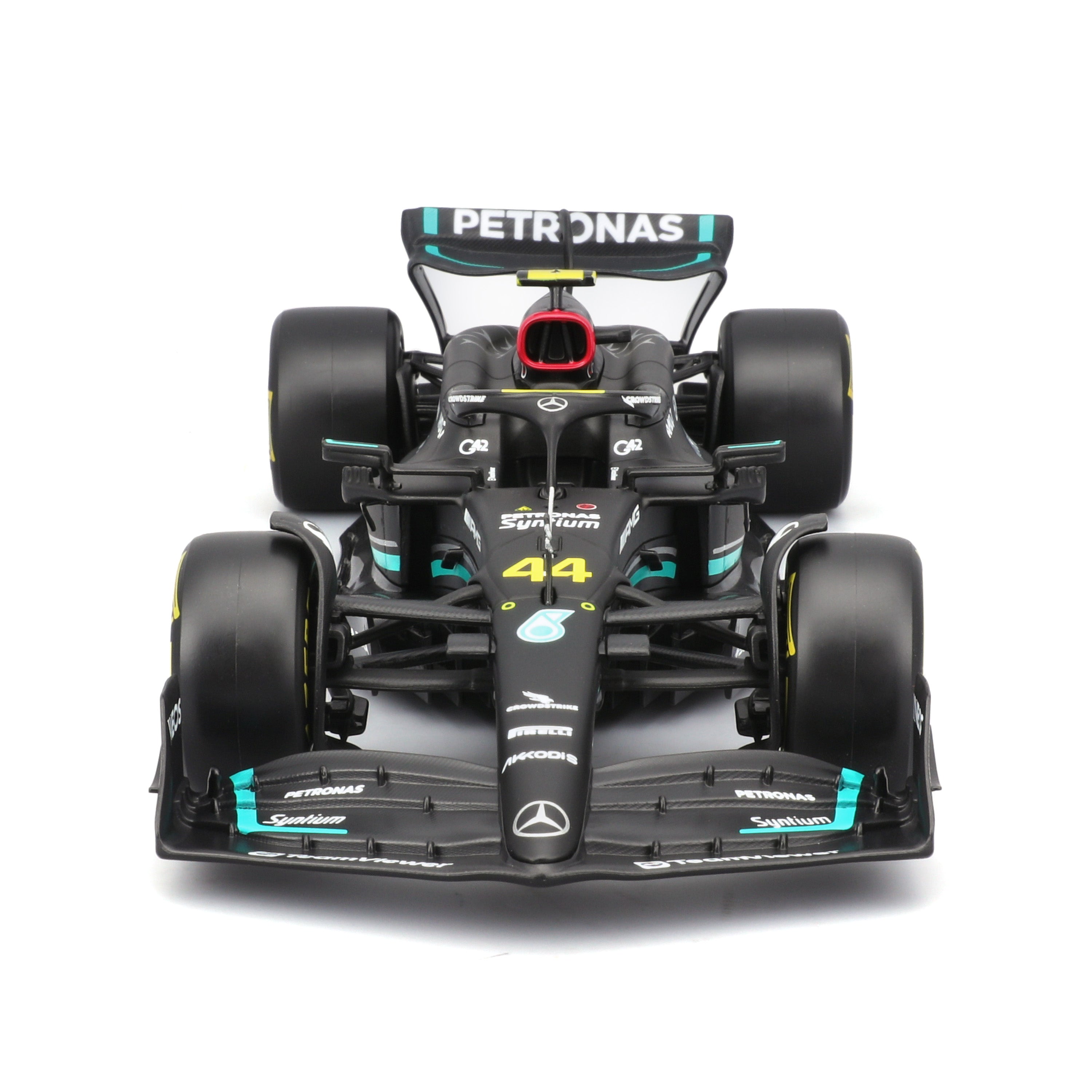 bburago-mercedes-w14-e-performance-44-lewis-hamilton-f1-2023-1-24-con-pilota image 7