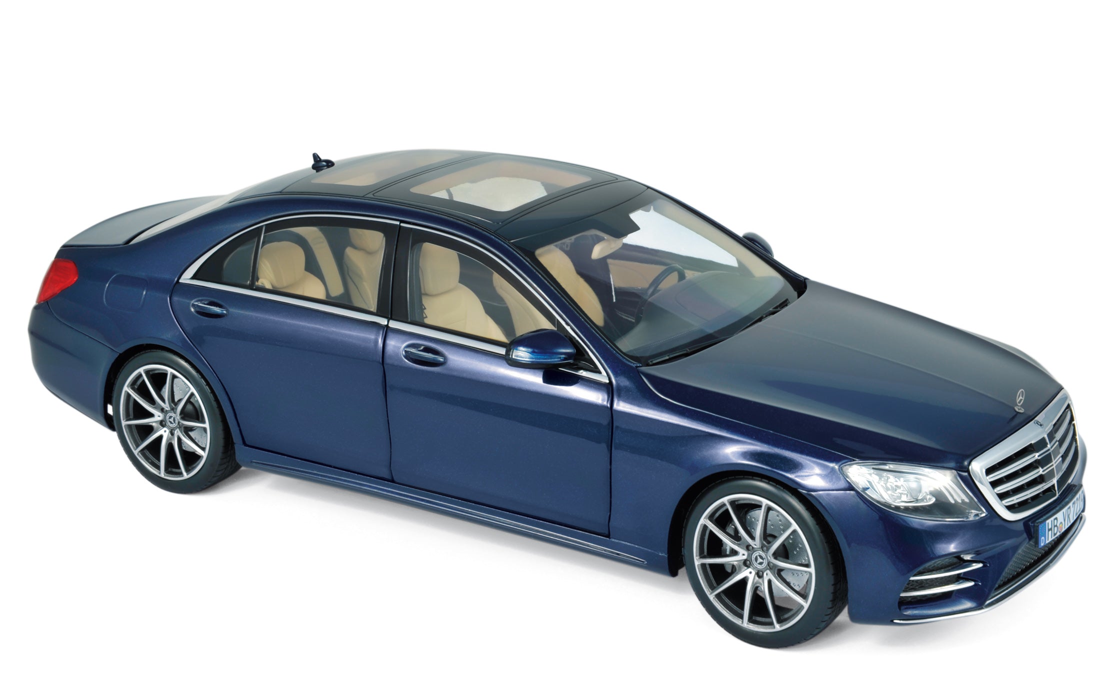 norev-mercedes-benz-classe-s-amg-line-2018-modellino-auto-1-18-blu-scuro-metalli image 1