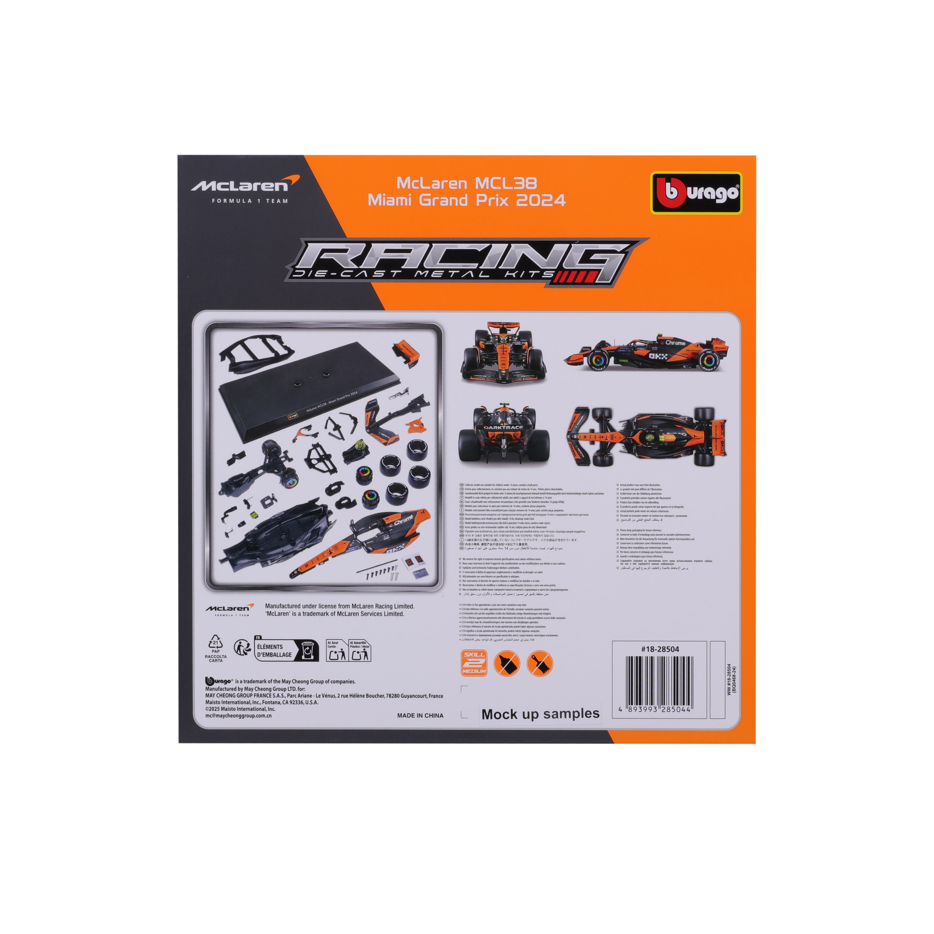 bburago-model-kit-mclaren-mcl38-2024-4-lando-norris-scala-1-24-kit-montaggio-f1 image 7