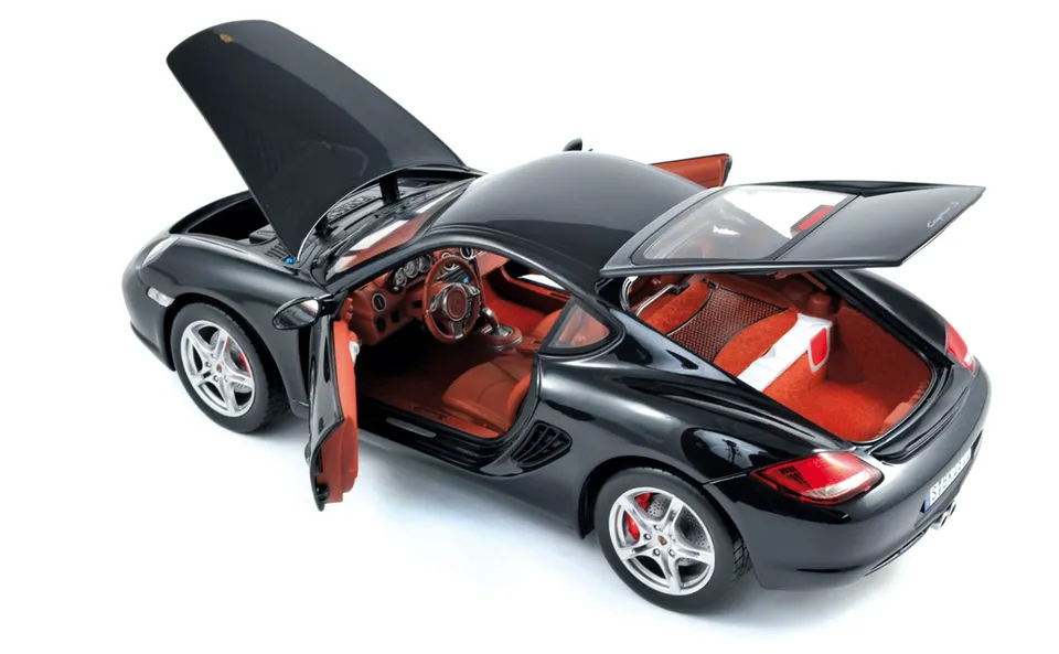 norev-porsche-cayman-2009-modellino-auto-1-18-nero-metallizzato image 1