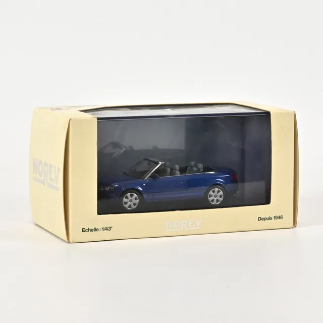 norev-audi-a4-cabriolet-modellino-auto-1-43-blu-caraibi image 1