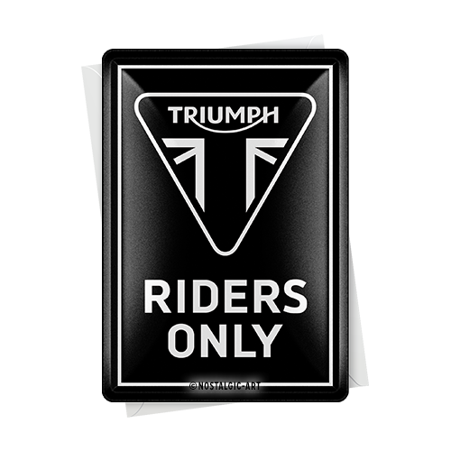 nostalgic-art-triumph-riders-only-biglietto-in-metallo-10x14-cm image 2