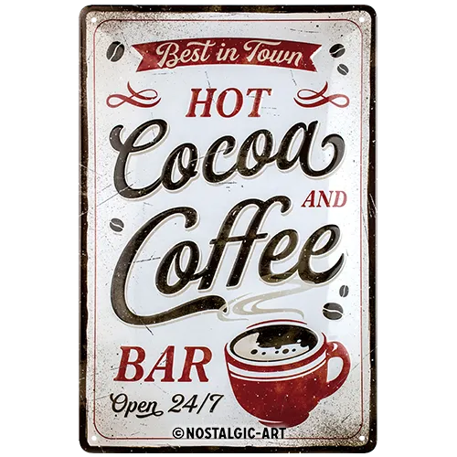 nostalgic-art-hot-cocoa-coffee-targa-in-metallo-20x30-cm image 1