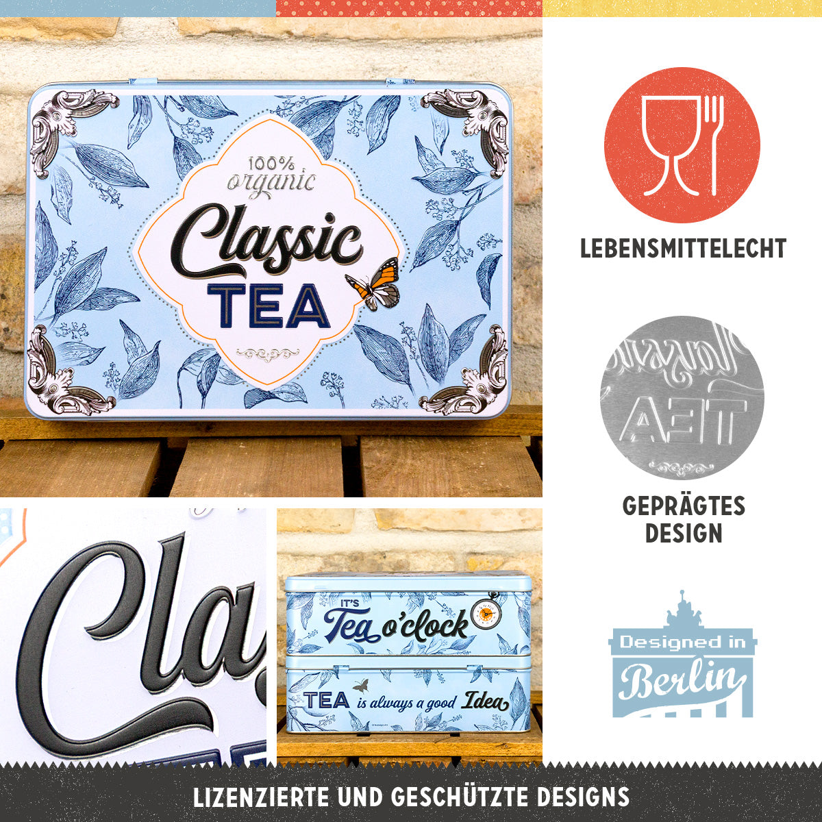 nostalgic-art-classic-tea-scatola-in-metallo-piatta-2-5-litri-23x16x7-cm image 3