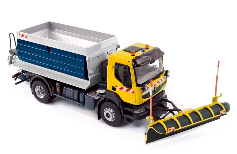 norev-renault-kerax-chasse-neige-2008-giallo-modellino-camion-1-43 image 1