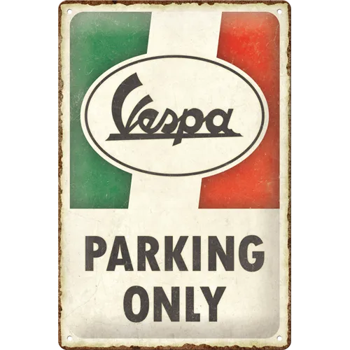 nostalgic-art-vespa-parking-only-italian-targa-in-metallo-20x30-cm-2 image 1