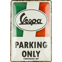 nostalgic-art-vespa-parking-only-italian-targa-in-metallo-20x30-cm-2 image 2