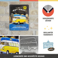 nostalgic-art-vw-bulli-let-s-get-away-night-targa-in-metallo-15x20-cm image 2