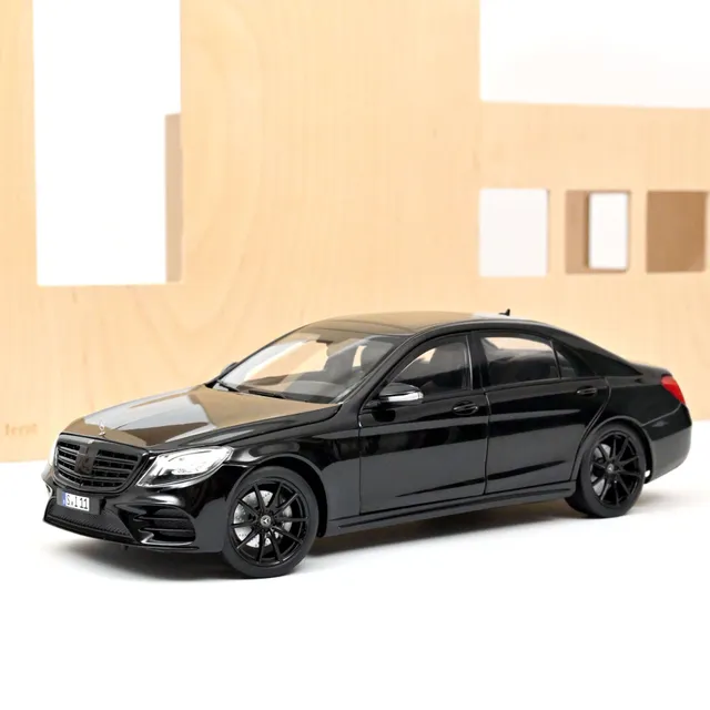 norev-mercedes-benz-classe-s-amg-line-2018-modellino-auto-1-18-nero image 1