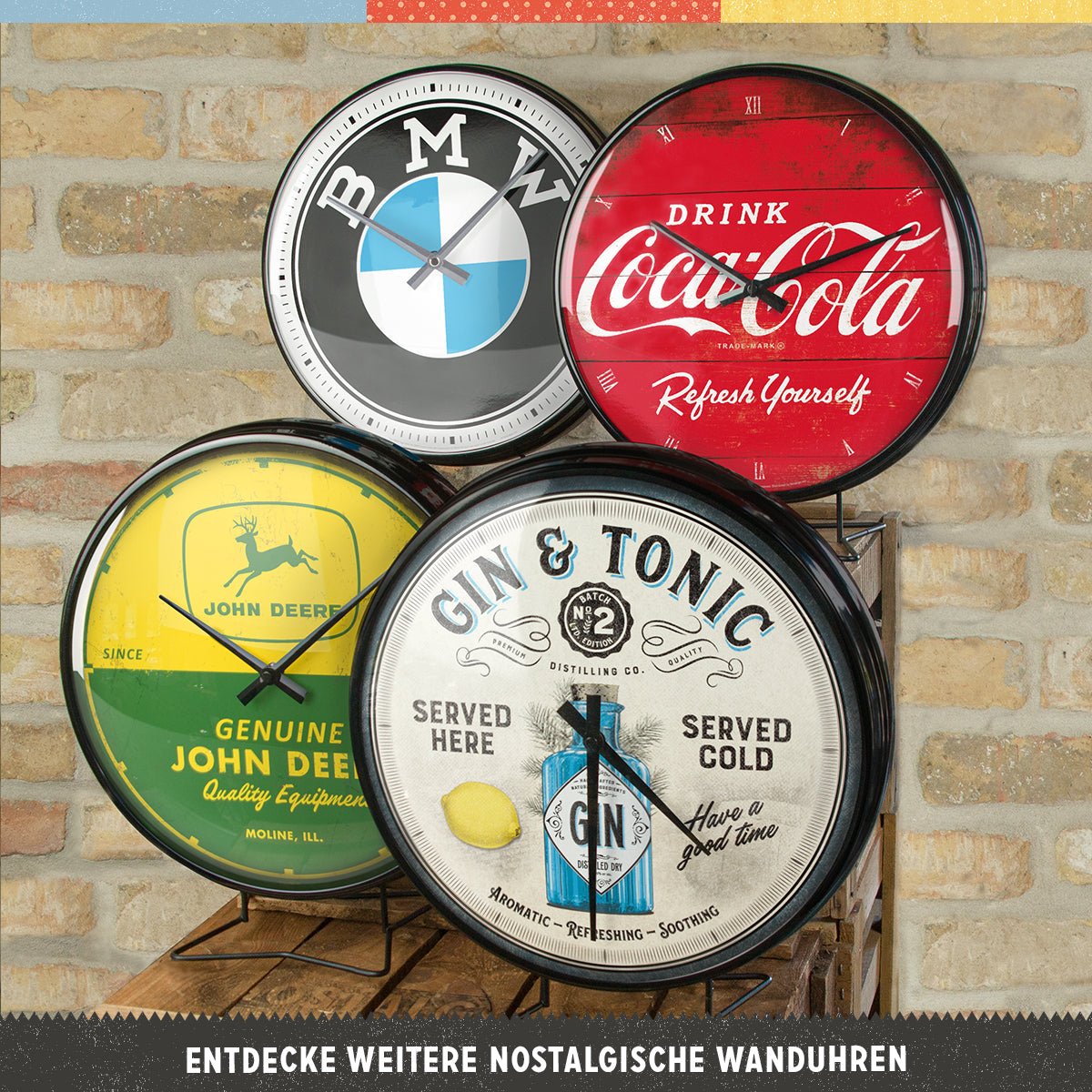 nostalgic-art-beer-o-clock-glasses-orologio-da-parete-in-metallo-31-cm image 4