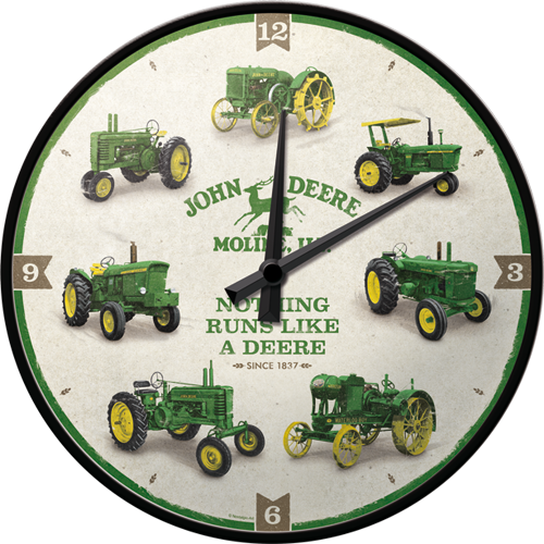 nostalgic-art-john-deere-model-chart-orologio-da-parete-in-metallo-31-cm image 1