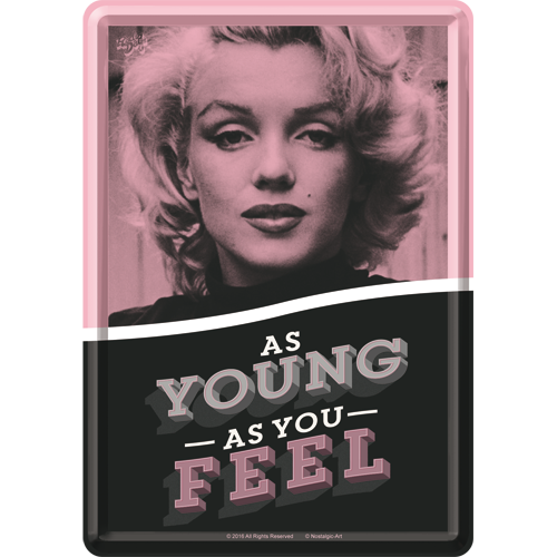 nostalgic-art-marilyn-as-young-as-you-feel-metal-card image 1