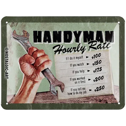 nostalgic-art-handyman-hourly-rate-targa-in-metallo-15x20-cm-2 image 1