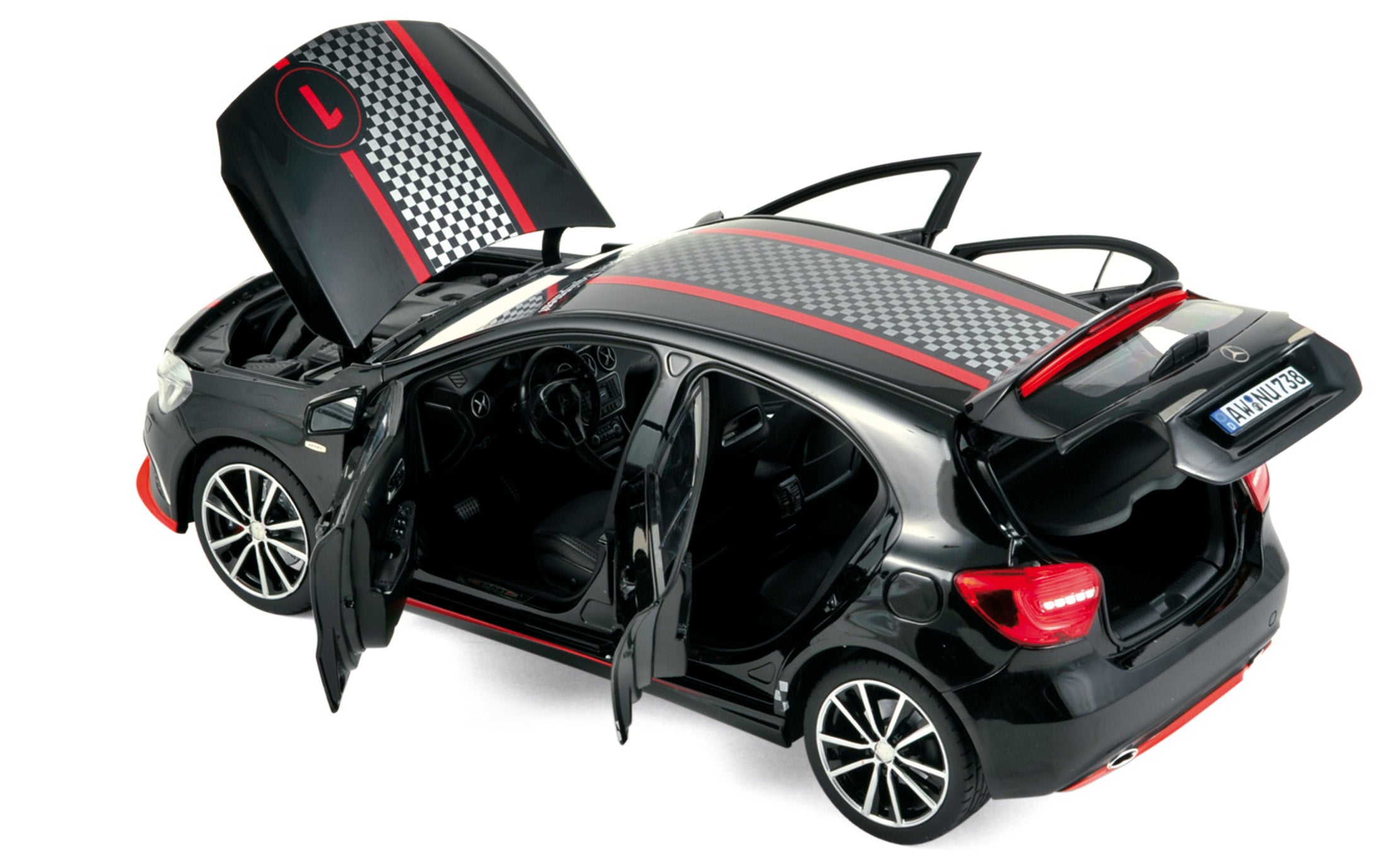 norev-mercedes-benz-classe-a-sport-equipment-2013-modellino-auto-1-18-nero-racin image 2