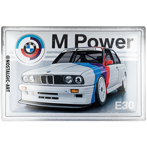 nostalgic-art-bmw-motorsport-m-power-e30-targa-in-metallo-40x60-cm-2 image 1