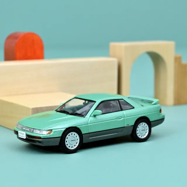 norev-nissan-silvia-s13-1988-modellino-auto-1-43-verde-chiaro-metallizzato image 1
