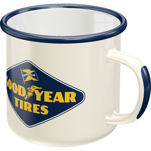 nostalgic-art-goodyear-logo-white-tazza-smaltata-in-acciaio-360-ml image 4