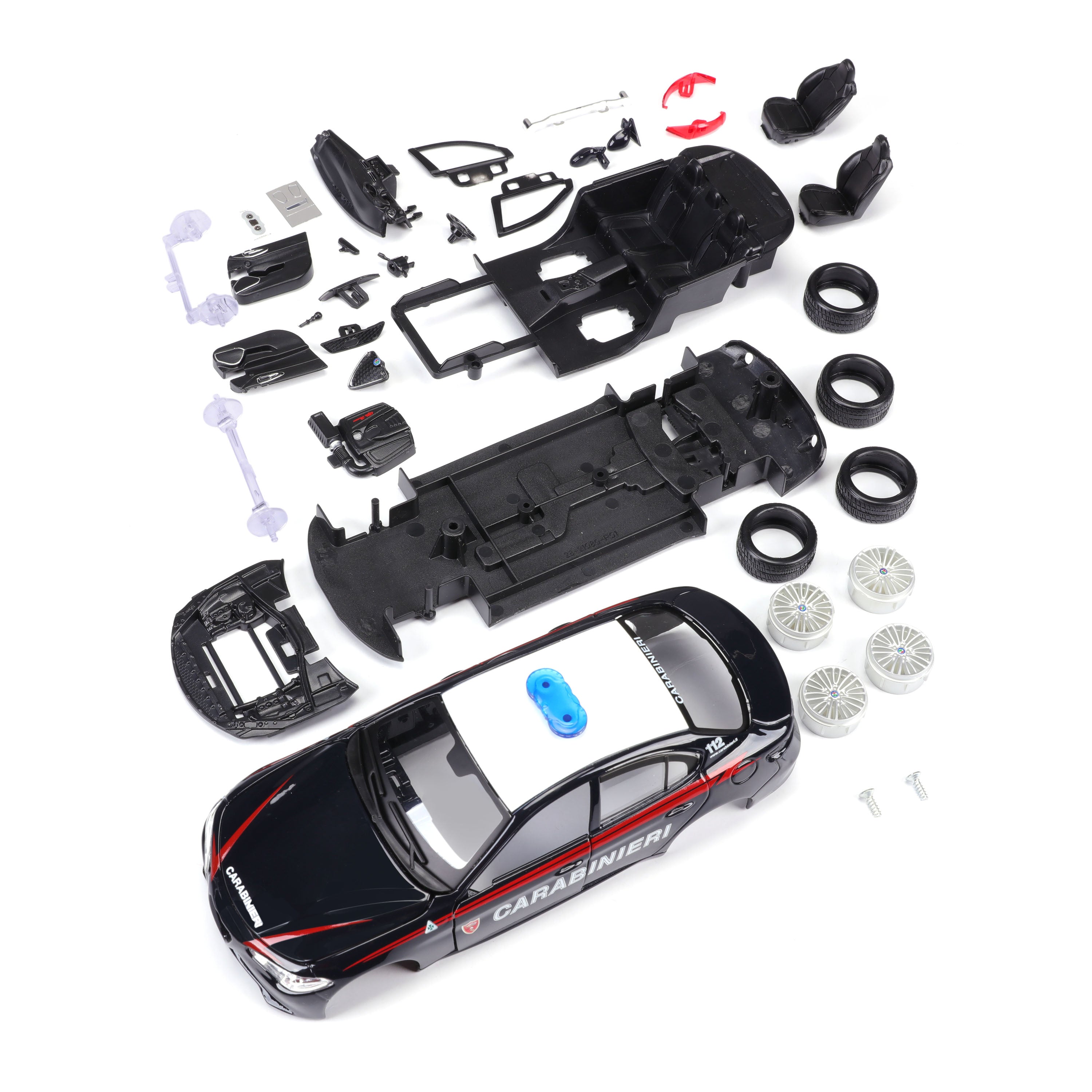 bburago-model-kit-alfa-romeo-giulia-carabinieri-1-24-36-pezzi image 6