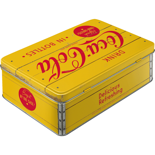 nostalgic-art-coca-cola-logo-yellow-scatola-bassa-in-metallo-2-5-l image 2