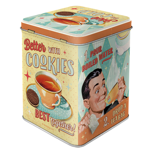 nostalgic-art-say-it-50s-tea-cookies-together-scatola-t-metallo-100-g-7-5x7-5x9- image 2