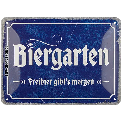 nostalgic-art-biergarten-targa-in-metallo-15x20-cm image 1