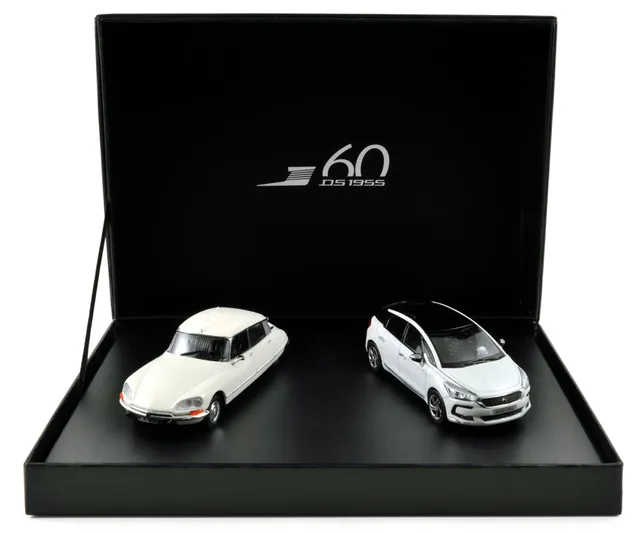 norev-gift-box-citro-n-60-anni-ds-2015-bianco-1-43-set-2-modellini-die-cast image 1