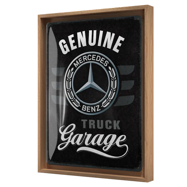 nostalgic-art-daimler-truck-garage-n-frame-l-edition-cornice-in-legno-con-insegn image 1