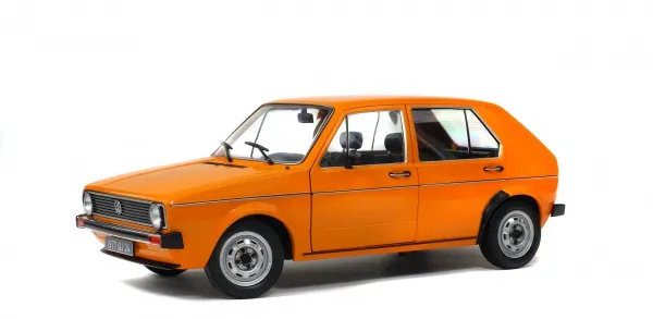 solido-volkswagen-golf-l-arancione-mandarin-1983-modellino-die-cast-1-18 image 1
