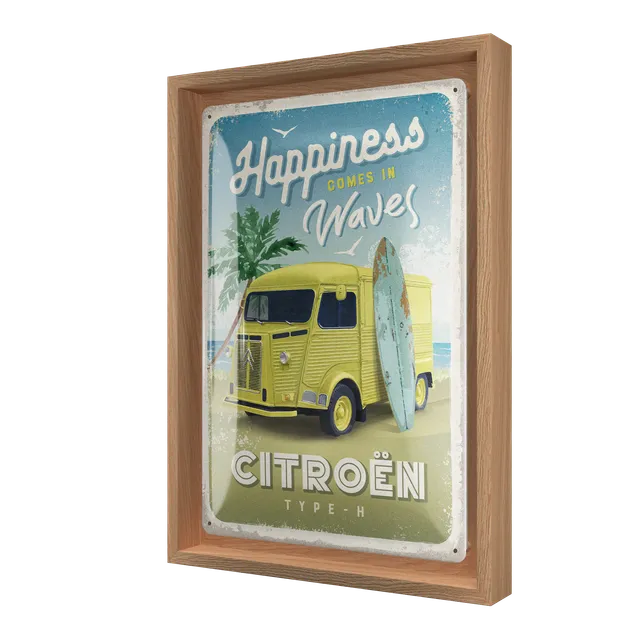 nostalgic-art-citroen-type-h-happiness-comes-in-waves-n-frame-m-edition-24x33-5- image 1