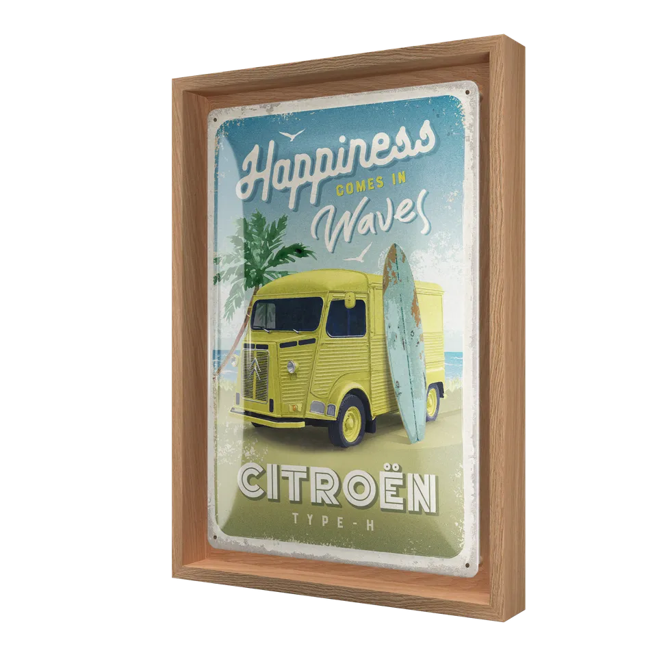 nostalgic-art-citroen-type-h-happiness-comes-in-waves-n-frame-m-edition-24x33-5- image 1