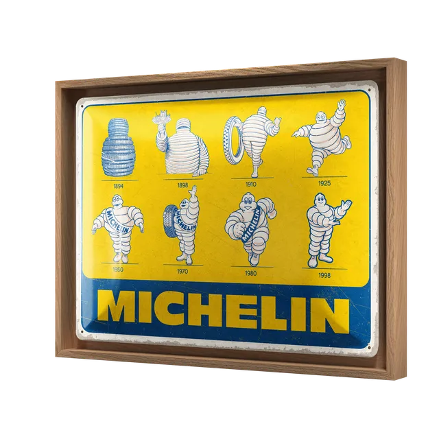 nostalgic-art-michelin-logo-evolution-cornice-n-frame-l-33-5x44-cm image 1