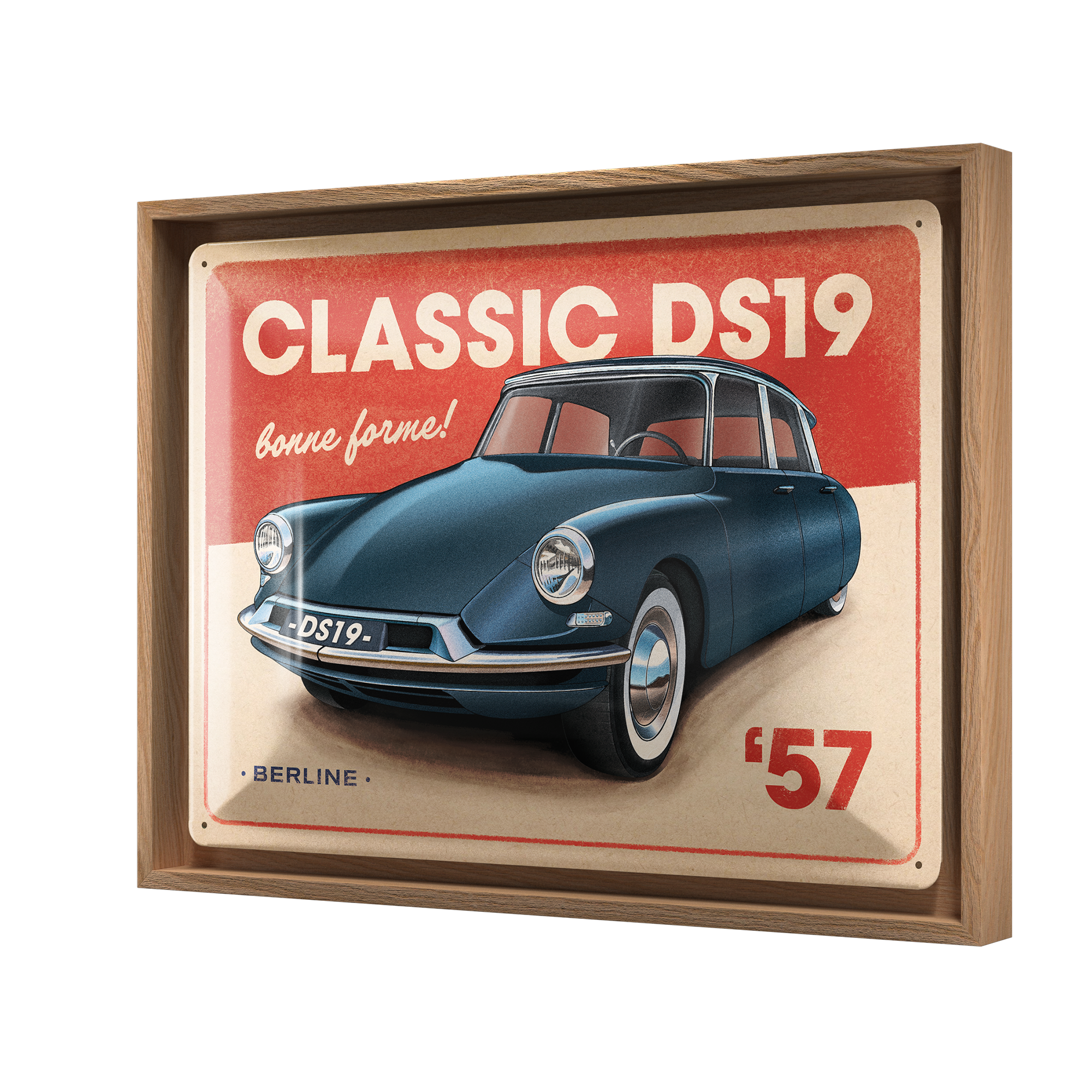 nostalgic-art-ds-classic-ds19-berline-n-frame-l-edition-targa-con-cornice-33-5-x image 1