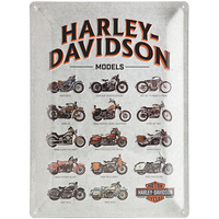nostalgic-art-harley-davidson-model-chart-targa-in-metallo-30x40-cm image 2
