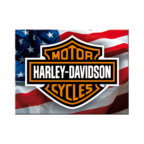 nostalgic-art-harley-davidson-usa-logo-magnete-da-frigo-6x8-cm image 1