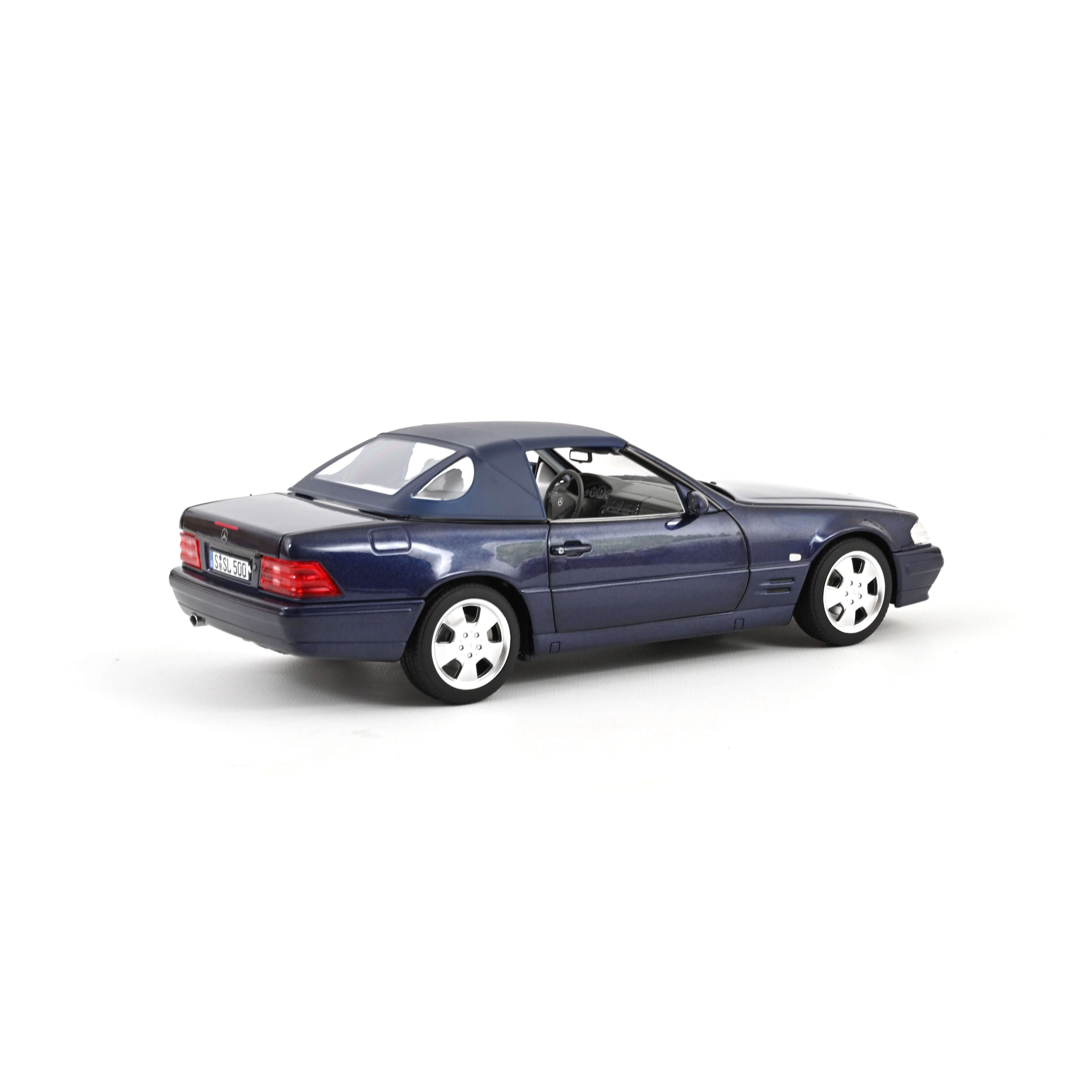 norev-mercedes-benz-sl-500-1999-modellino-auto-1-18-blu-scuro-metallizzato image 4