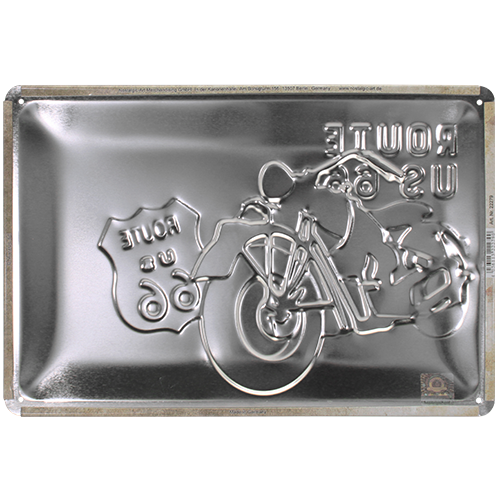 nostalgic-art-route-66-bike-map-targa-in-metallo-20x30-cm image 3