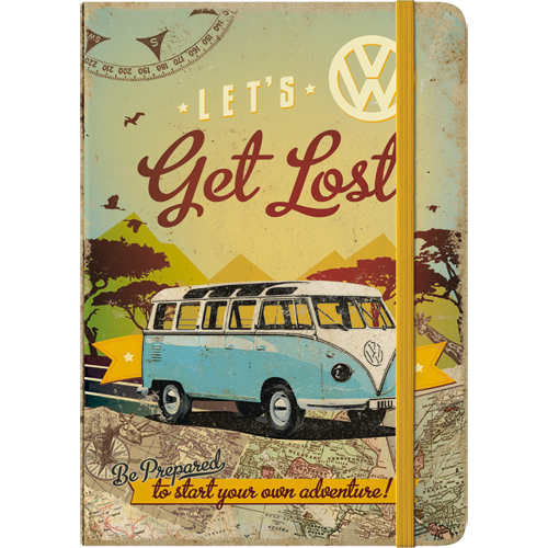 nostalgic-art-vw-bulli-let-s-get-lost-quaderno-a5-128-pagine-copertina-rigida image 1
