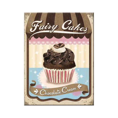 nostalgic-art-fairy-cakes-chocolate-cream-magnete-da-frigo-in-latta-6x8-cm image 1