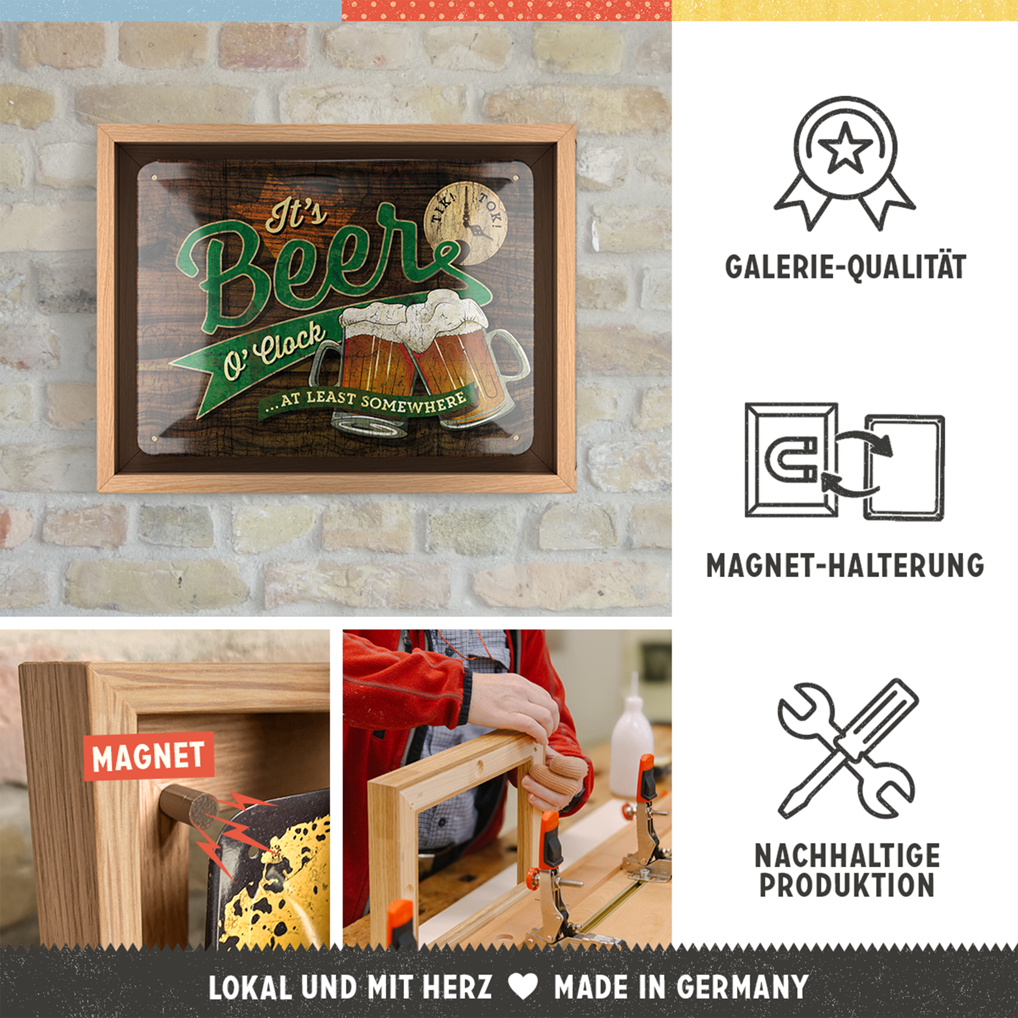 nostalgic-art-beer-o-clock-cornice-n-frame-s-edition-18-5x24-cm image 3
