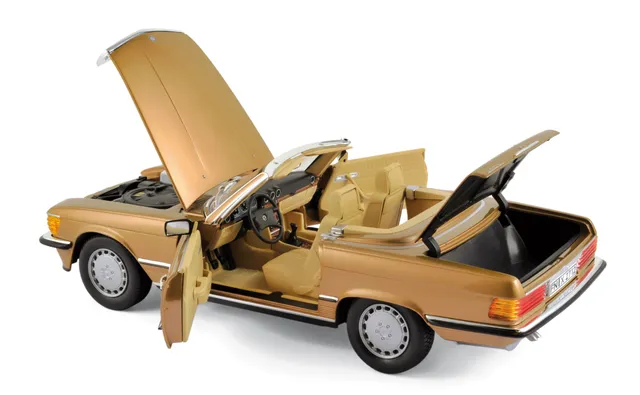 norev-mercedes-benz-300-sl-1986-modellino-auto-1-18-oro-byzanz-metallic image 1
