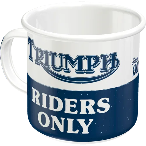 nostalgic-art-triumph-riders-only-tazza-smaltata-360-ml-2 image 1