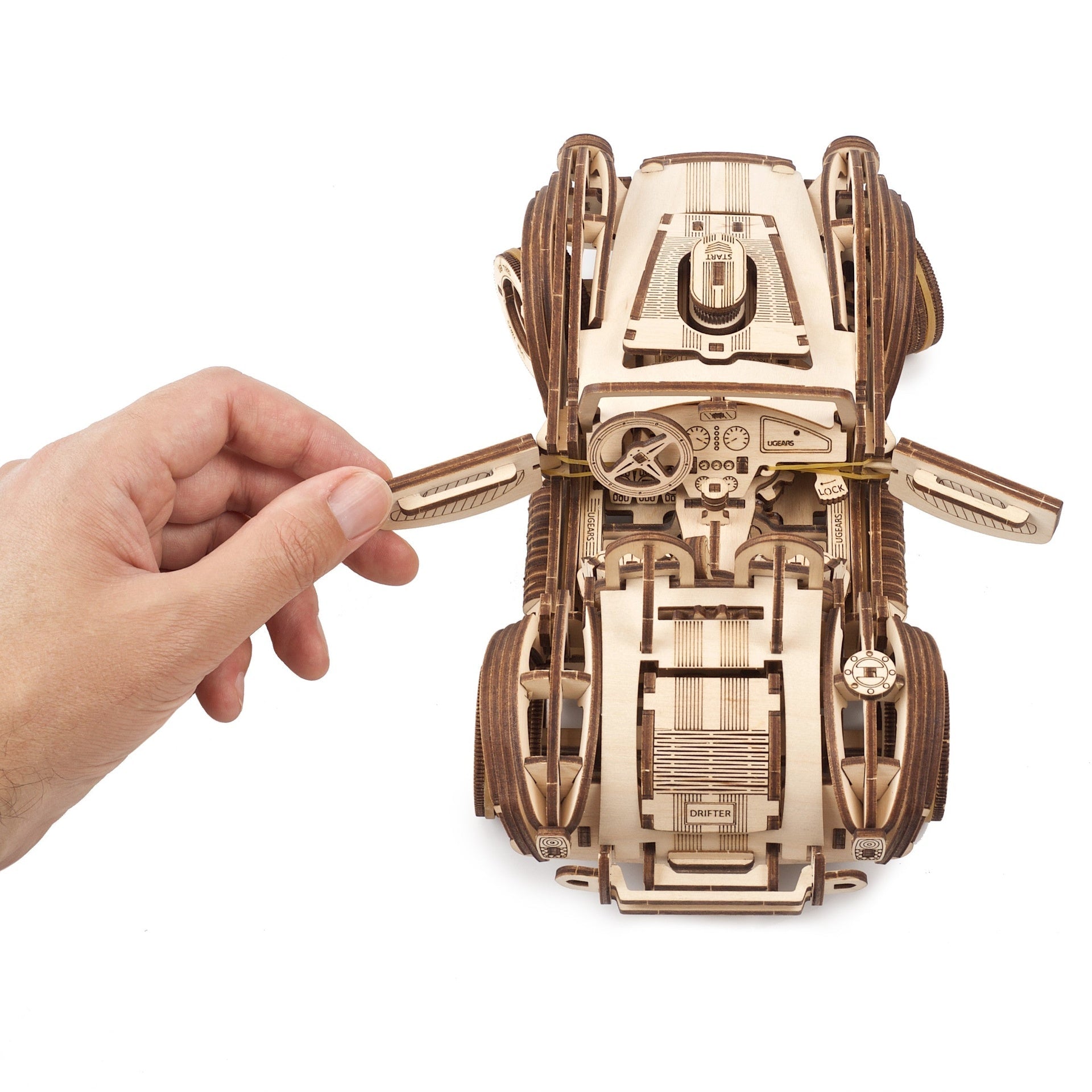 ugears-drift-cobra-racing-car-auto-da-corsa-retr-in-legno-da-costruire image 4
