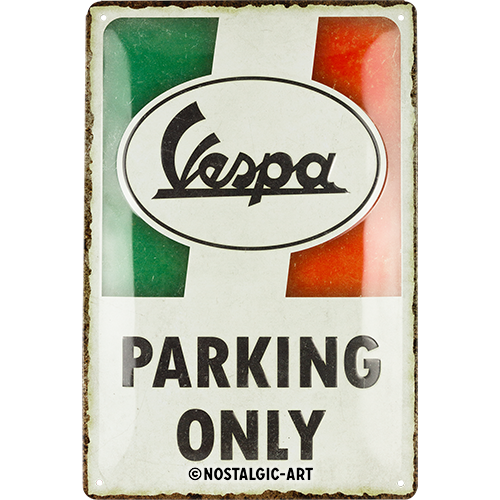 nostalgic-art-vespa-parking-only-italian-targa-in-metallo-20x30-cm image 2