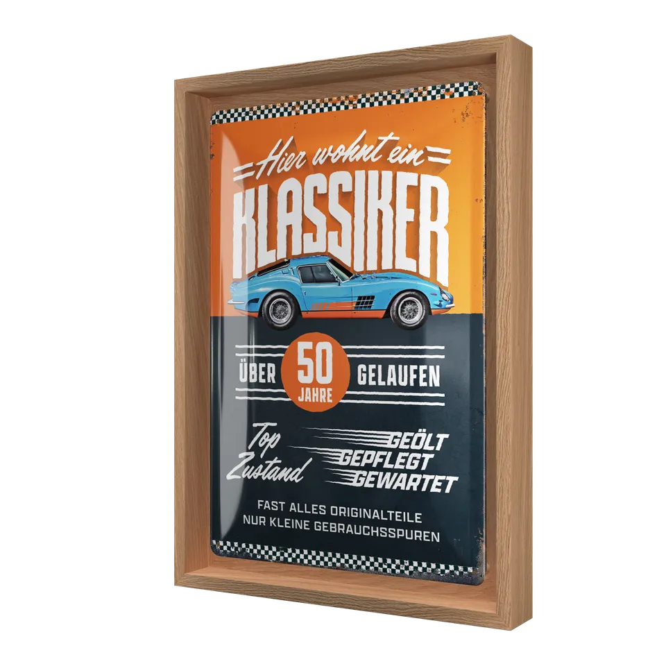 nostalgic-art-hier-wohnt-ein-klassiker-50-cornice-n-frame-m-24x33-5-cm image 1