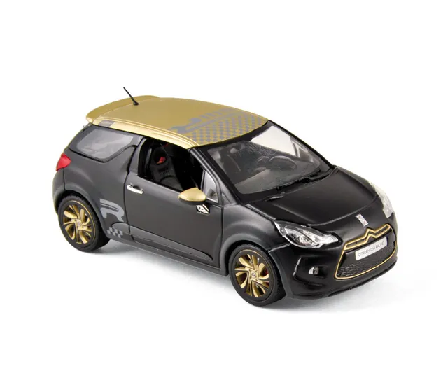 norev-citro-n-ds3-racing-2013-1-43-modellino-nero-opaco-e-oro image 1