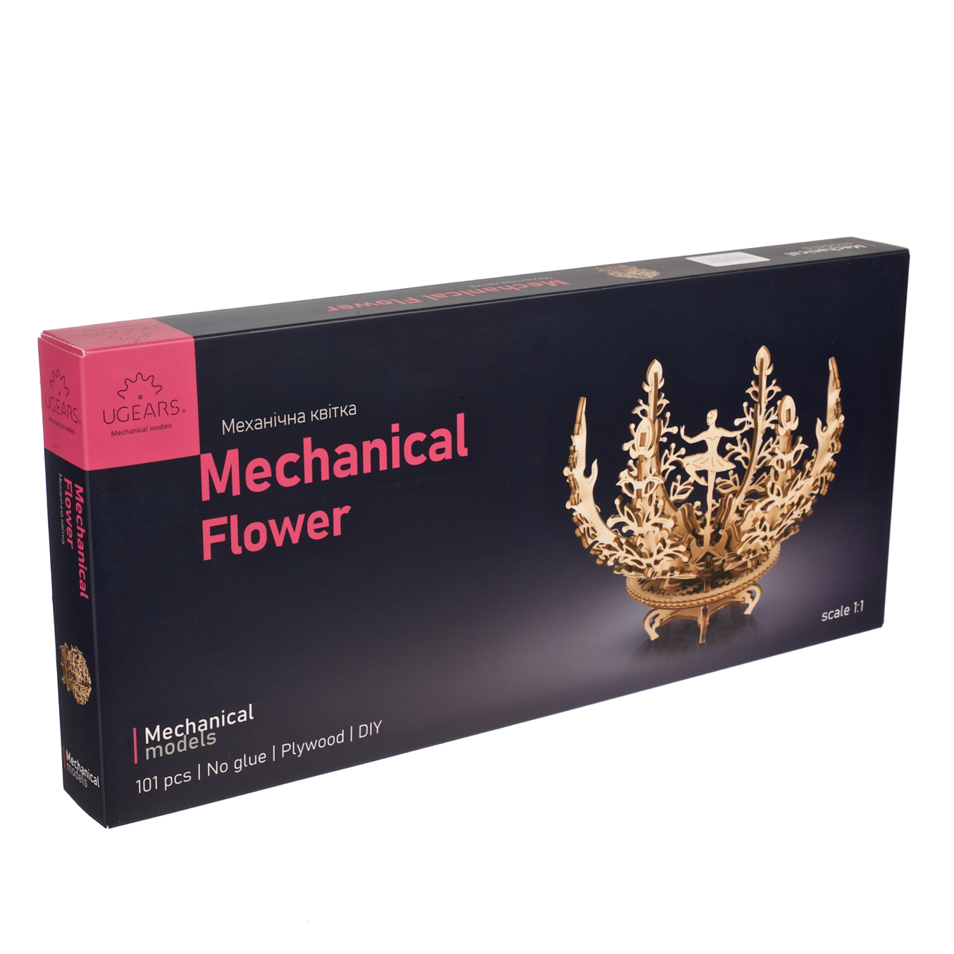 ugears-mechanical-flower-modello-meccanico-in-legno-con-scomparto-segreto image 4