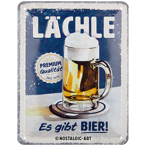 nostalgic-art-l-chle-es-gibt-bier-targa-in-metallo-15x20-cm image 1
