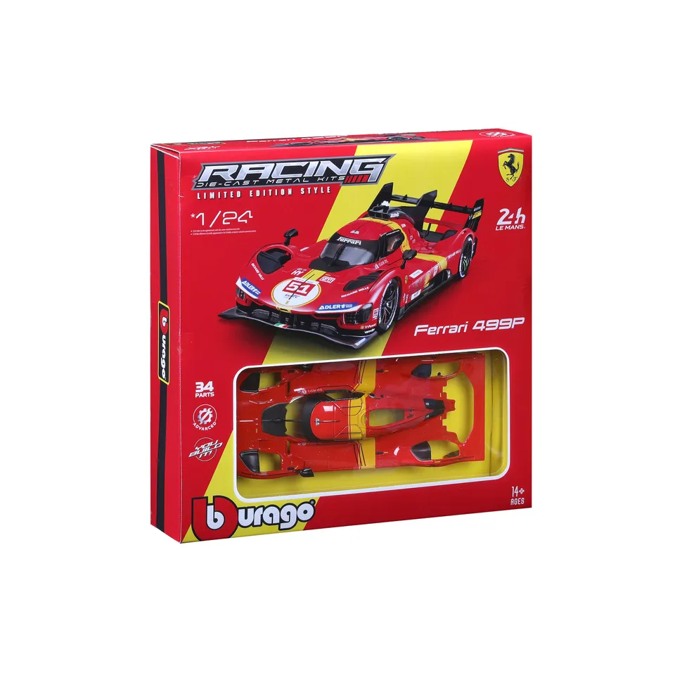 bburago-model-kit-ferrari-499p-51-le-mans-2023-1-24-da-costruire image 1