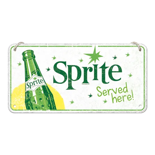 nostalgic-art-sprite-served-here-targhetta-da-appendere-10x20-cm image 1